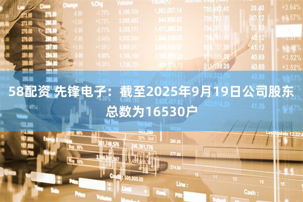 58配资 先锋电子：截至2025年9月19日公司股东总数为16530户