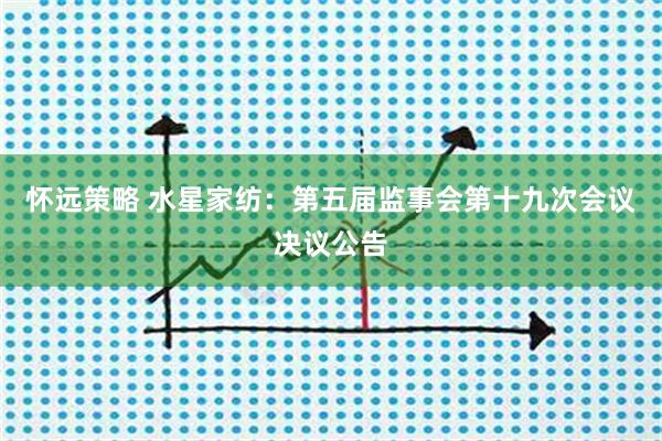 怀远策略 水星家纺：第五届监事会第十九次会议决议公告